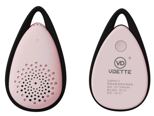 安全で効果的な消毒のためのVDETTE NC01ウェアラブル空気浄化器